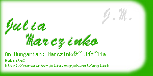 julia marczinko business card